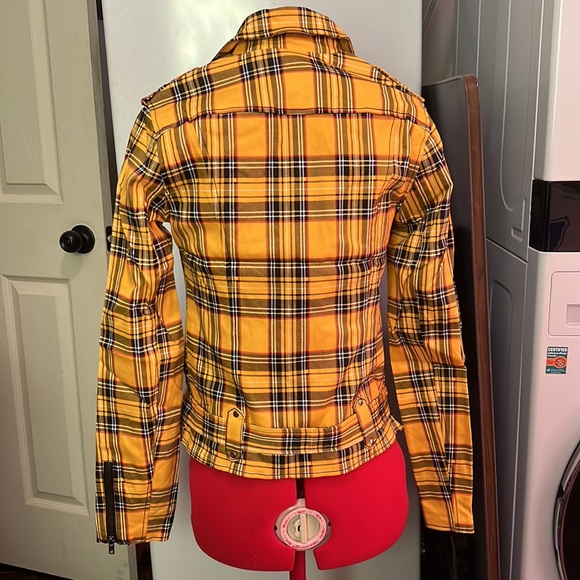 Tripp nyc yellow plaid moto jacket - Picture 6 of 7